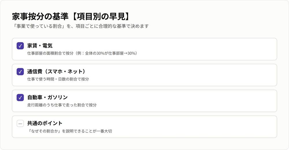 家事按分の基準の早見